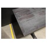 Champion Black Outdoor Patio Dining Table with Slatted Top