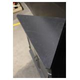 Gray Corner Cabinet with Drawer and Double Doors, 32 Inch