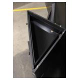 Gray Corner Cabinet with Drawer and Double Doors, 32 Inch