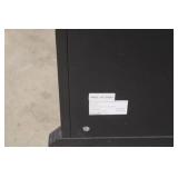 Gray Corner Cabinet with Drawer and Double Doors, 32 Inch