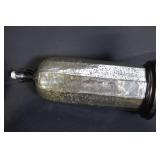 Pair of Glass Table Lamps with Antique Mercury Finish