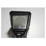 Black Outdoor Solar Lamp Post with Hexagonal Base