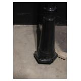 Black Outdoor Solar Lamp Post with Hexagonal Base