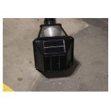 Black Outdoor Solar Lamp Post with Hexagonal Base