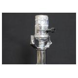 Pair of O.K. Lighting Purple Glass Table Lamp Bases