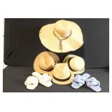 Straw Hat & Slide Sandal Collection including Banana Republic, Filippo Catarzi, and Sunday Afternoons