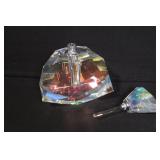 Set of 2 Glass Storage Jars, Crystal Perfume Bottle, and Ornate Picture Frame