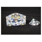 Set of 2 Glass Storage Jars, Crystal Perfume Bottle, and Ornate Picture Frame