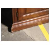 Pair of Wooden Corner Bookcases with Cabinet Doors