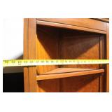 Pair of Wooden Corner Bookcases with Cabinet Doors