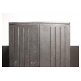 Black Plastic Storage Cabinet with Shelves and Lock, 36x22x72 Inches