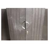 Black Plastic Storage Cabinet with Shelves and Lock, 36x22x72 Inches