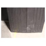 Black Plastic Storage Cabinet with Shelves and Lock, 36x22x72 Inches
