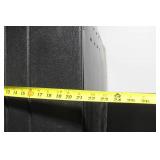 Black Plastic Storage Cabinet with Shelves and Lock, 36x22x72 Inches