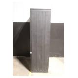 Black Plastic Storage Cabinet with Shelves and Lock, 36x22x72 Inches