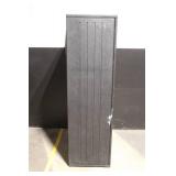 Black Plastic Storage Cabinet with Shelves and Lock, 36x22x72 Inches