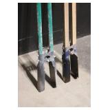 Lot of 2 Sets of Manual Post Hole Diggers