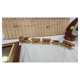 Yogi Bear Coin Bank, Deck of Cintage Car Cards w/box and Wood Train