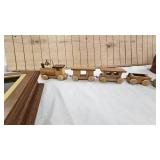 Yogi Bear Coin Bank, Deck of Cintage Car Cards w/box and Wood Train