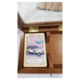 Yogi Bear Coin Bank, Deck of Cintage Car Cards w/box and Wood Train