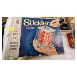 Knock Down Target Game(Backboard only) w.box, and Stickler Game, Bingo