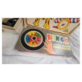 Knock Down Target Game(Backboard only) w.box, and Stickler Game, Bingo