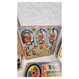 Knock Down Target Game(Backboard only) w.box, and Stickler Game, Bingo