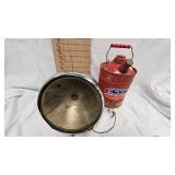 Antique Car Headlight/Delpho 1 Gallon Gas Can in Nice Condition