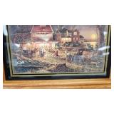Terry Redlin "Harvest Moon" Wood Wall Clock