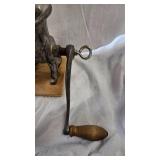 Vintage Meat Grinder, Wood Rolling Pin, GE Transformer Radio