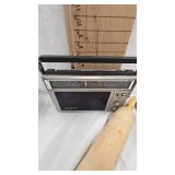 Vintage Meat Grinder, Wood Rolling Pin, GE Transformer Radio