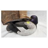 Wild Wings Blue Bill Duck Sculpture, Limited Edition, Vintage Hammered Copper Picture