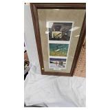 Les Kouba-3 Picture Framed Art with Ice Spearing Sign