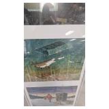 Les Kouba-3 Picture Framed Art with Ice Spearing Sign