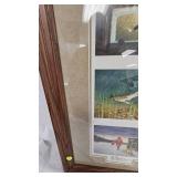 Les Kouba-3 Picture Framed Art with Ice Spearing Sign