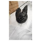 Cast Iron Chicken Candle Holder and Metal Fly Swatter Style Chicken Décor