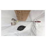 Cast Iron Chicken Candle Holder and Metal Fly Swatter Style Chicken Décor