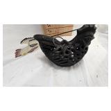 Cast Iron Chicken Candle Holder and Metal Fly Swatter Style Chicken Décor