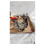 Chicken Theme S/P, Toothpick Holder, Figurines, Tin Toy with Wagain