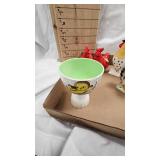 S/P Chickens, Figurines and Planter