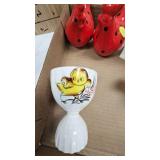 S/P Chickens, Figurines and Planter