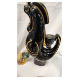 Vintage Chicken Lot w/Holiday Dessert Plates(4) and Small Lantern