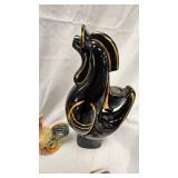 Vintage Chicken Lot w/Holiday Dessert Plates(4) and Small Lantern