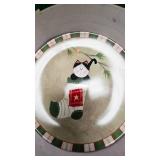 Vintage Chicken Lot w/Holiday Dessert Plates(4) and Small Lantern