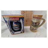 Pair of Budweiser Steins/Mugs as Pictured