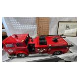 Texaco Fire Engine, Great Condition w/box, Info on Instructions Framed