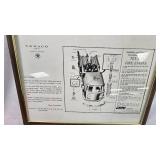 Texaco Fire Engine, Great Condition w/box, Info on Instructions Framed