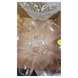 Fenton Hobnail Shoe, Depression Dishes, Blown Glass Flower and Misc