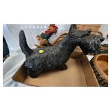 Misc Vintage Lot w Scottie Dog, Nut Dish, Chicken Décor Plaques