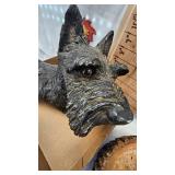 Misc Vintage Lot w Scottie Dog, Nut Dish, Chicken Décor Plaques
